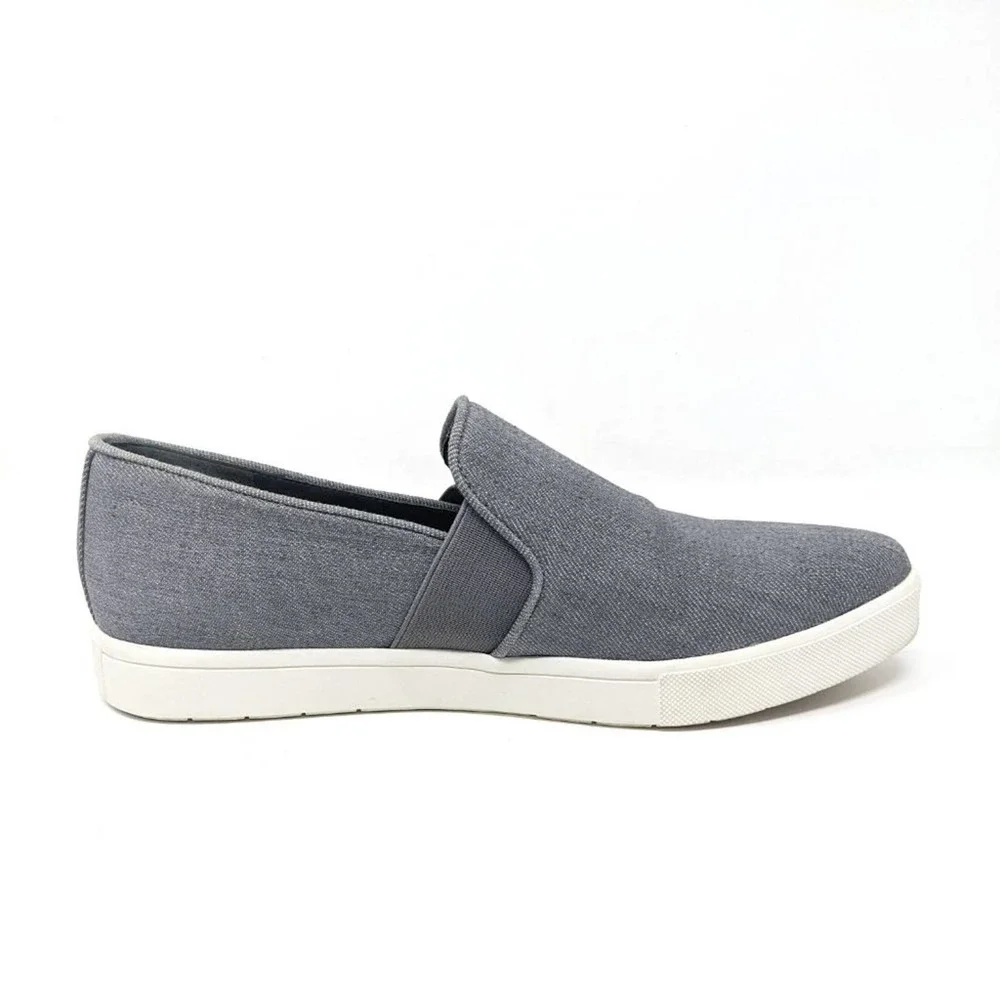 Vince Womens 6 Pierce Pointed Toe Denim Slip On Gray Casual Sneakers Shoes 36 - Picture 2 of 9